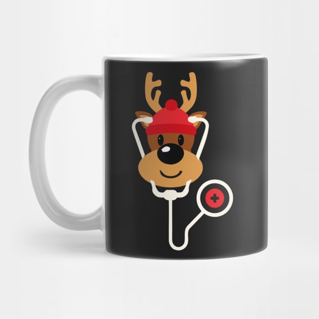 Cute Reindeer Nurse Christmas by mrsmitful